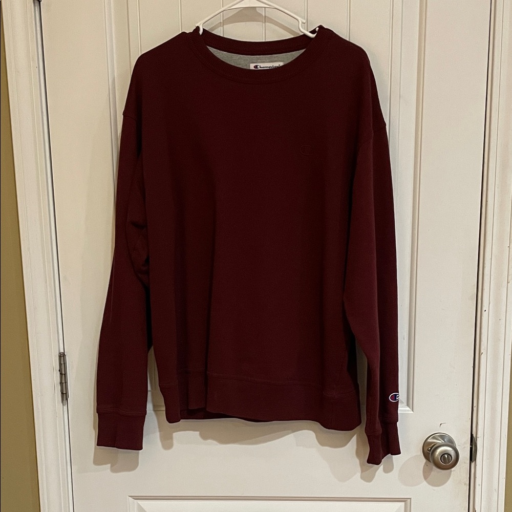 🩷Champion Burgundy Crewneck Sweatshirt size Large EUC